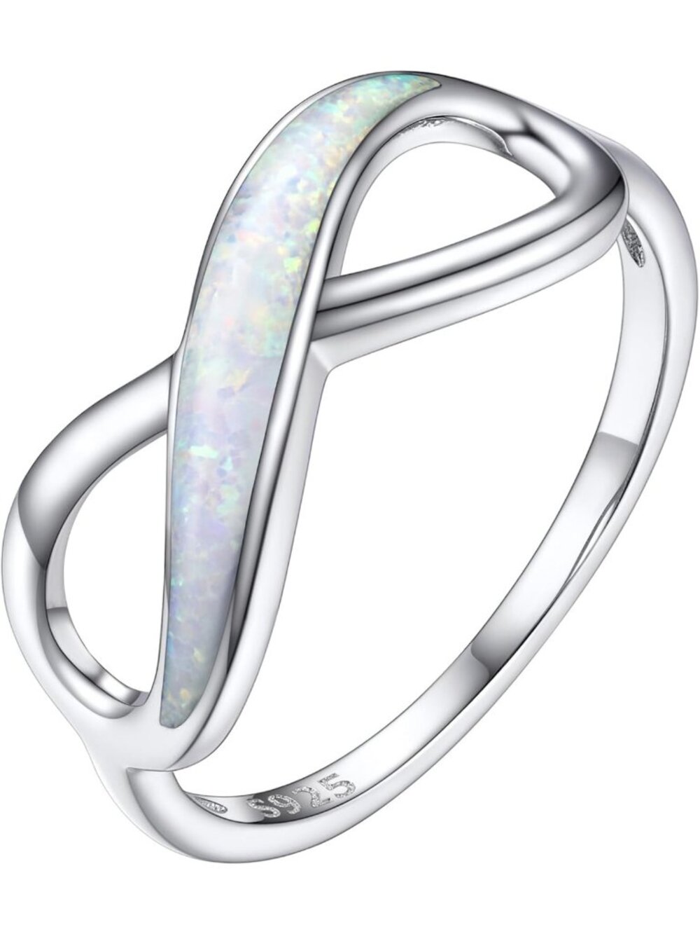 925 Sterling Silver Infinity Knot Wedding Band Ring for Women, Size 4-12, Gift